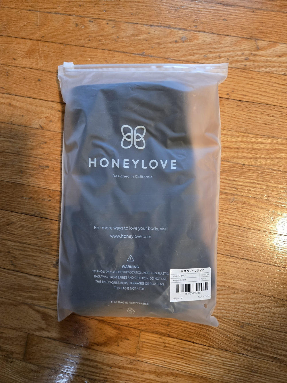 Honeylove Black High Brief Protective Sleeve-nvr worn